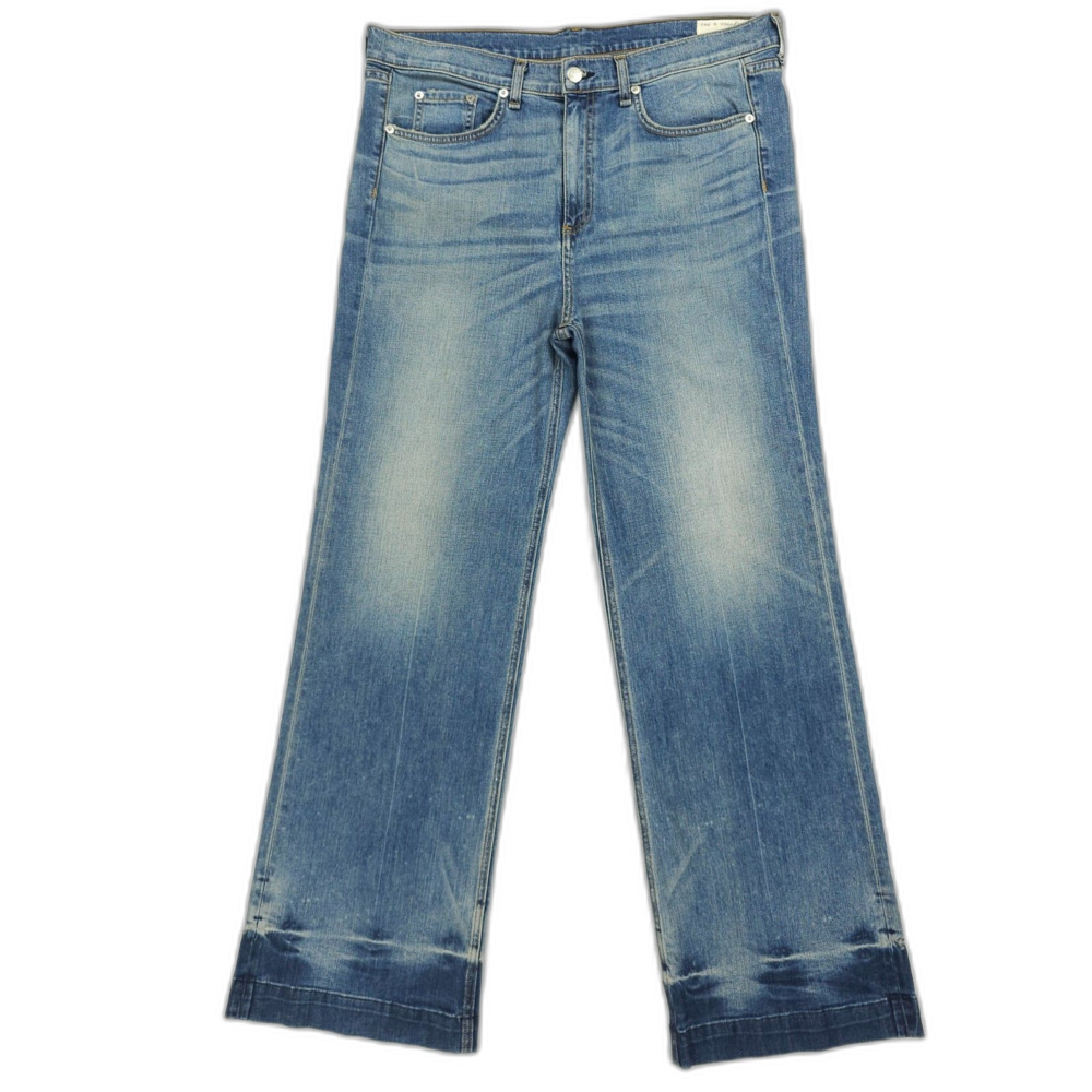 NEW Rag & Bone NewQuay Loose Fit Wide Leg Jeans Released Hem Beachy Boho Grunge